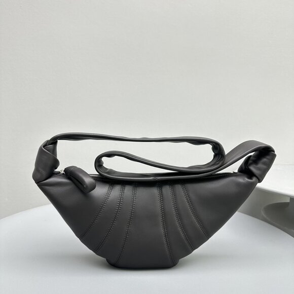 Lemaire Handbags - Lemaire Small Black Knotted Croissant